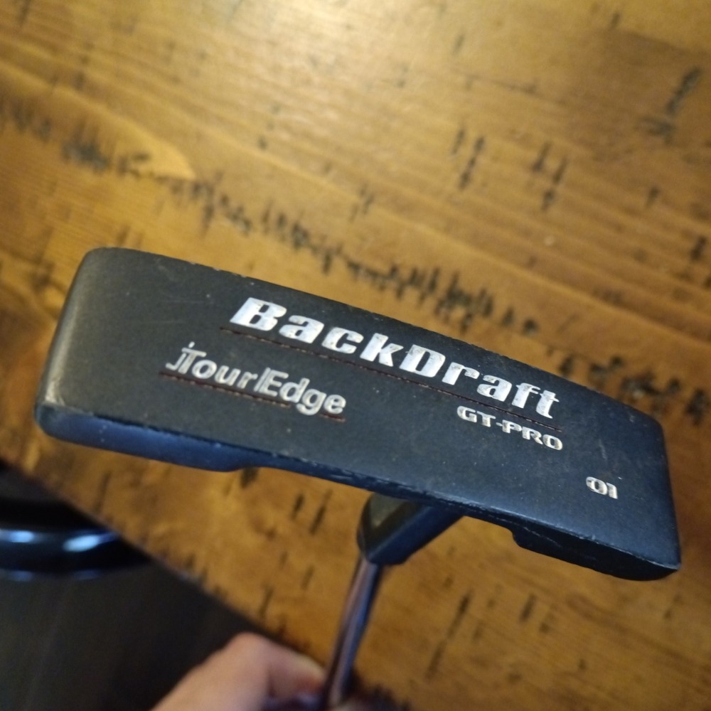 Tour Edge BackDraft GT-PRO 01 Putter Right Hand 35" Black White Blade Golf Club